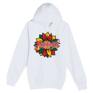 Juneteenth Sunflower Festive Premium Pullover Hoodie