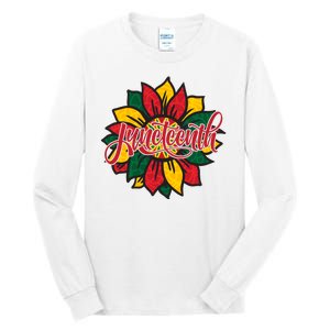 Juneteenth Sunflower Festive Tall Long Sleeve T-Shirt