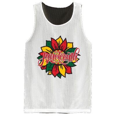 Juneteenth Sunflower Festive Mesh Reversible Basketball Jersey Tank