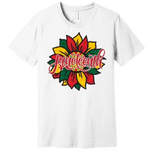 Juneteenth Sunflower Festive Premium T-Shirt