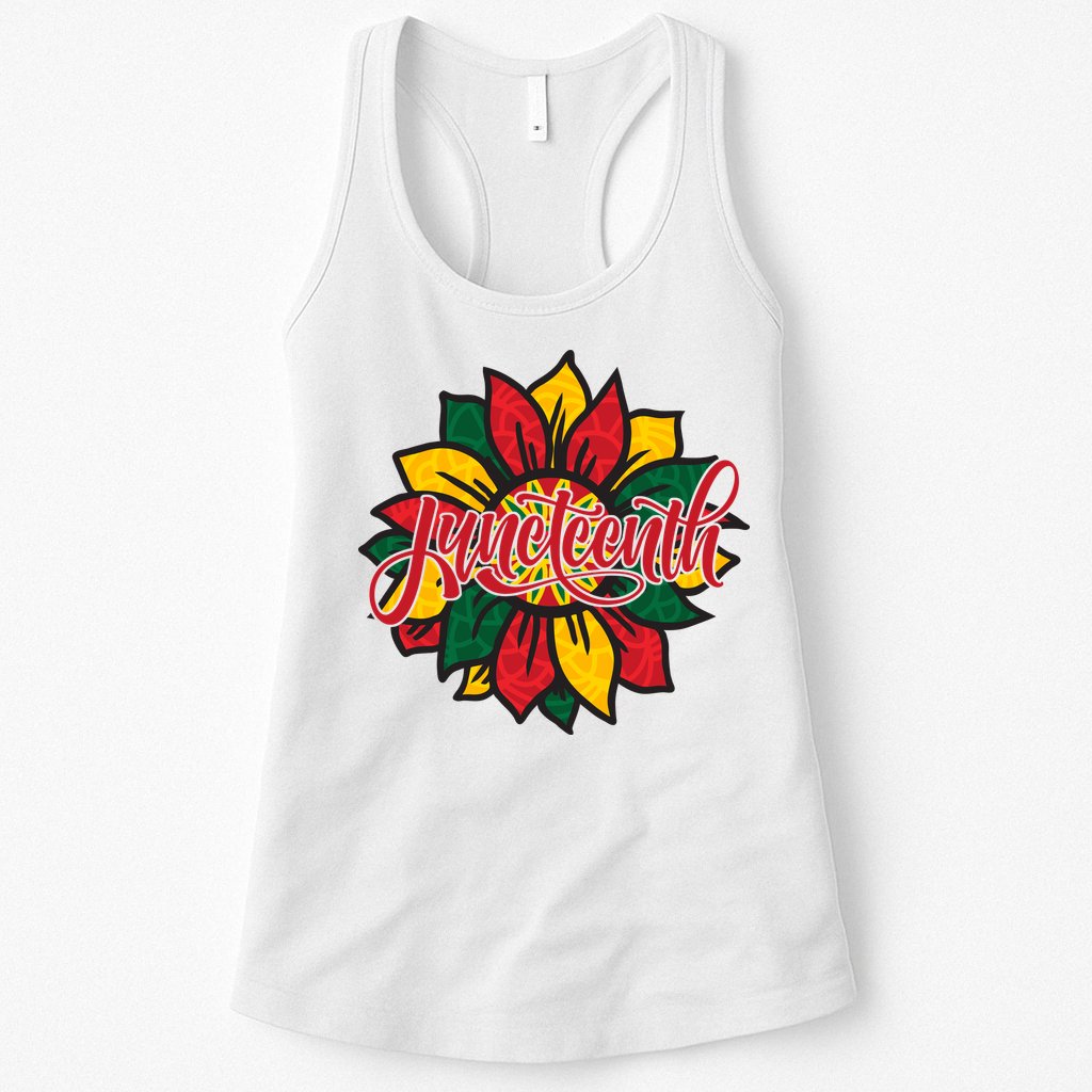 Juneteenth Sunflower Festive Womens Tank Top