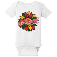Juneteenth Sunflower Festive Baby Bodysuit