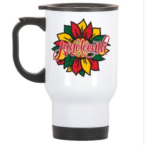 Juneteenth Sunflower Festive Stainless Steel Travel Mug