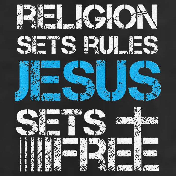 Jesus Sets Free Religion Sets Rules Christian Premium Cool Comfort Performance Bucket Hat