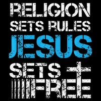 Jesus Sets Free Religion Sets Rules Christian Premium Backpack