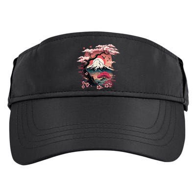 Japanese Sakura Garden Geisha Mount Fuji Cherry Blossom Adult Drive Performance Visor