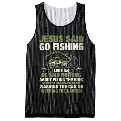 Jesus Said Go Fishing Fish Story Bible Angling Bass Fishing Mesh Reversible Basketball Jersey Tank