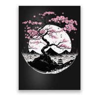 Japanese Sakura Garden Geisha Mount Fuji Cherry Blossom Poster