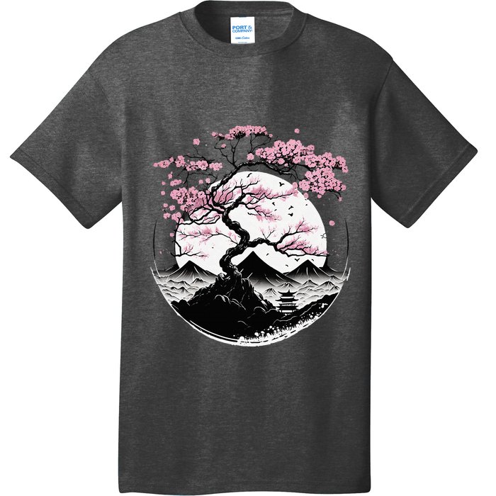 Japanese Sakura Garden Geisha Mount Fuji Cherry Blossom T-Shirt