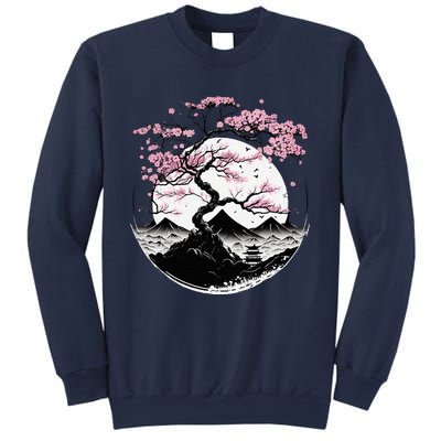 Japanese Sakura Garden Geisha Mount Fuji Cherry Blossom Sweatshirt