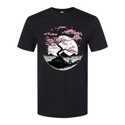 Japanese Sakura Garden Geisha Mount Fuji Cherry Blossom Softstyle® CVC T-Shirt