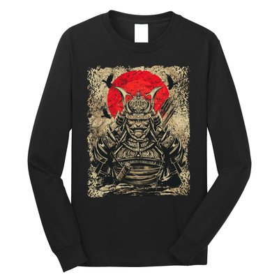 Japanese Samurai Girl And Samurai Gift Japanese Warrior Samurai Long Sleeve Shirt