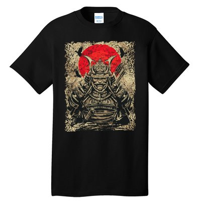 Japanese Samurai Girl And Samurai Gift Japanese Warrior Samurai Tall T-Shirt