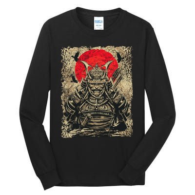 Japanese Samurai Girl And Samurai Gift Japanese Warrior Samurai Tall Long Sleeve T-Shirt