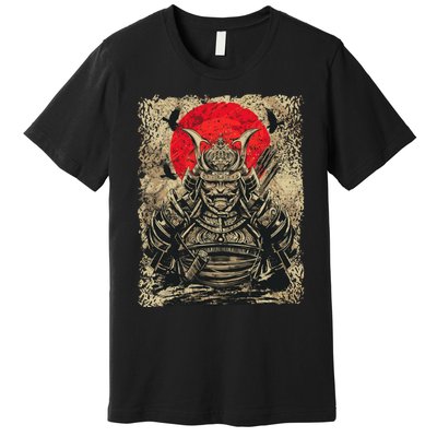 Japanese Samurai Girl And Samurai Gift Japanese Warrior Samurai Premium T-Shirt