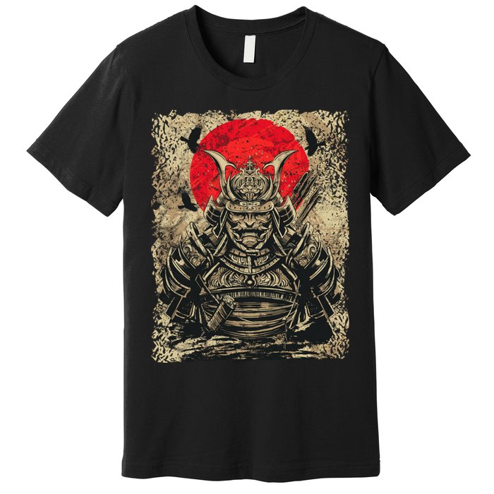 Japanese Samurai Girl And Samurai Gift Japanese Warrior Samurai Premium T-Shirt