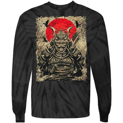 Japanese Samurai Girl And Samurai Gift Japanese Warrior Samurai Tie-Dye Long Sleeve Shirt