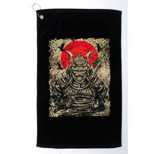 Japanese Samurai Girl And Samurai Gift Japanese Warrior Samurai Platinum Collection Golf Towel