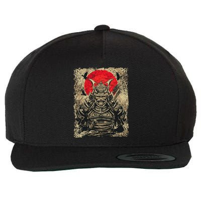 Japanese Samurai Girl And Samurai Gift Japanese Warrior Samurai Wool Snapback Cap
