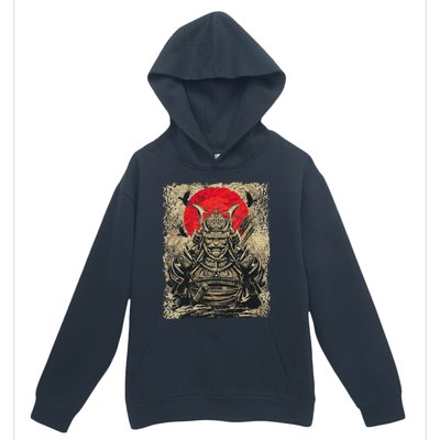 Japanese Samurai Girl And Samurai Gift Japanese Warrior Samurai Urban Pullover Hoodie