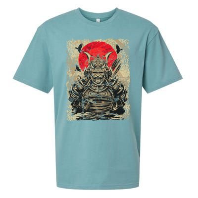 Japanese Samurai Girl And Samurai Gift Japanese Warrior Samurai Sueded Cloud Jersey T-Shirt