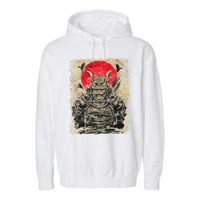 Japanese Samurai Girl And Samurai Gift Japanese Warrior Samurai Garment-Dyed Fleece Hoodie