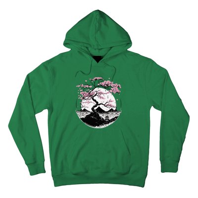 Japanese Sakura Garden Geisha Mount Fuji Cherry Blossom Hoodie