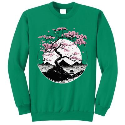 Japanese Sakura Garden Geisha Mount Fuji Cherry Blossom Sweatshirt