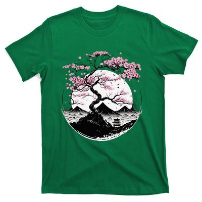 Japanese Sakura Garden Geisha Mount Fuji Cherry Blossom T-Shirt