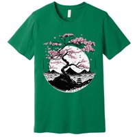 Japanese Sakura Garden Geisha Mount Fuji Cherry Blossom Premium T-Shirt