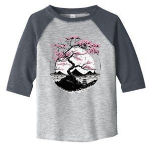 Japanese Sakura Garden Geisha Mount Fuji Cherry Blossom Toddler Fine Jersey T-Shirt