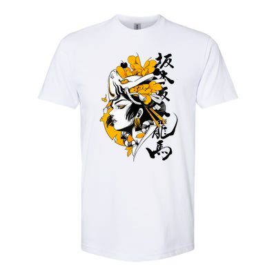 Japanese Samurai Geisha Mask Colorful Modern Urban Style Softstyle CVC T-Shirt