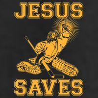 Jesus Saves Hockey 7 Panel Mesh Trucker Snapback Hat