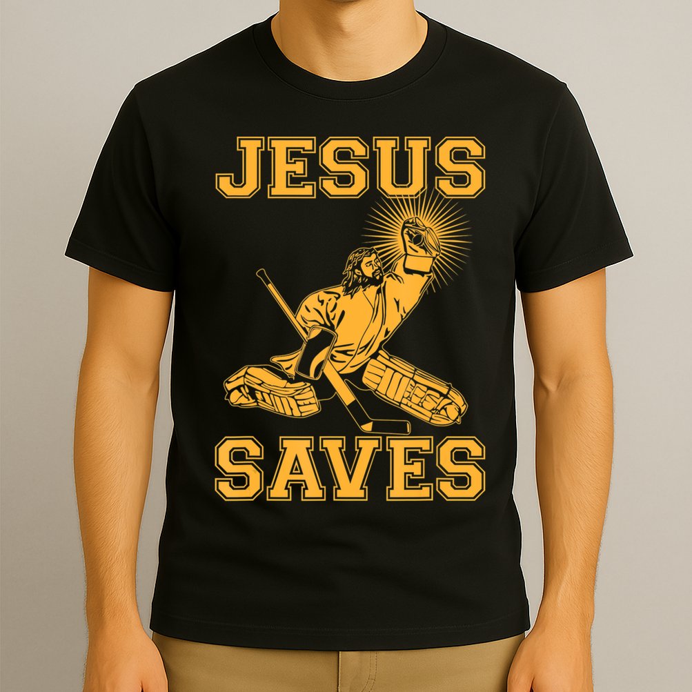 Jesus Saves Hockey T-Shirt