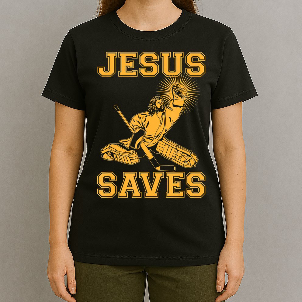 Jesus Saves Hockey T-Shirt