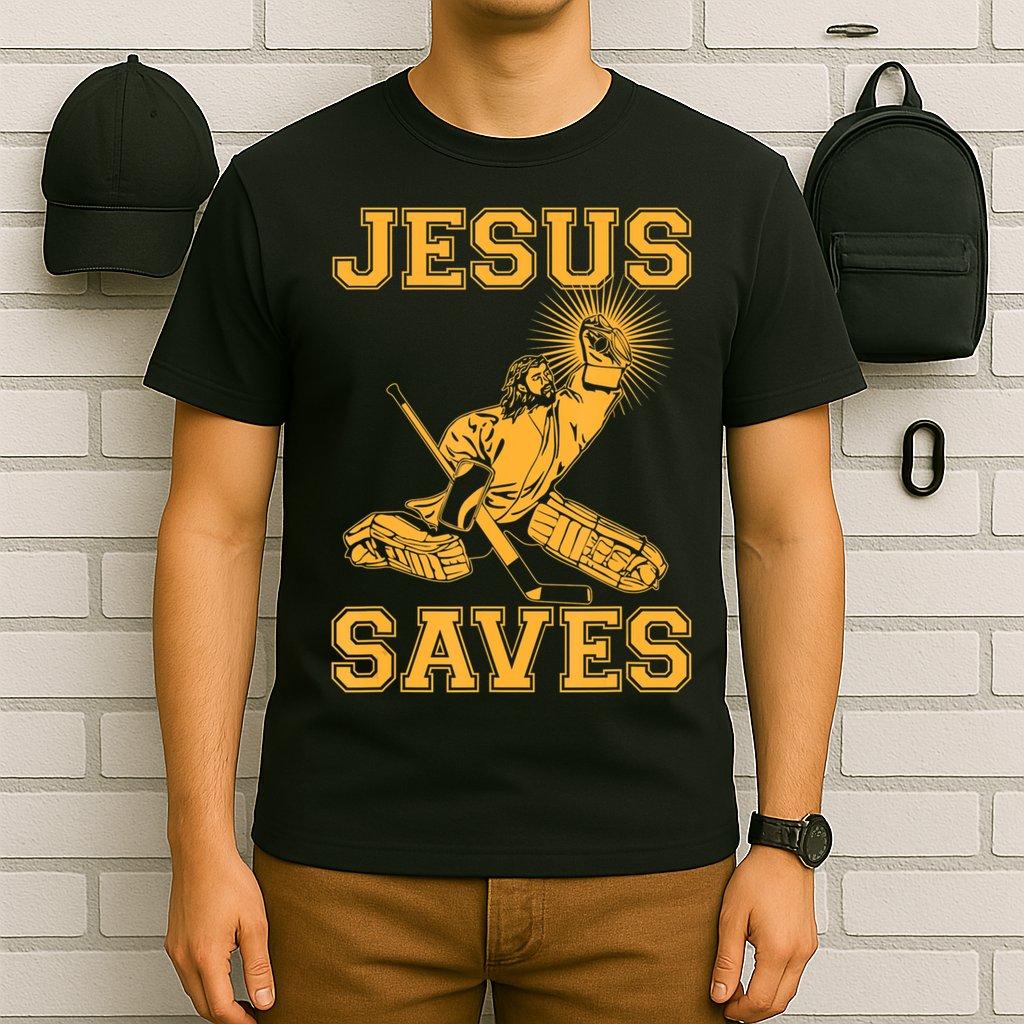 Jesus Saves Hockey T-Shirt