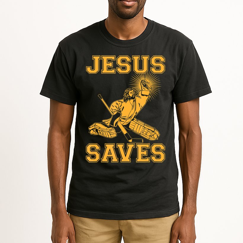 Jesus Saves Hockey Tall T-Shirt