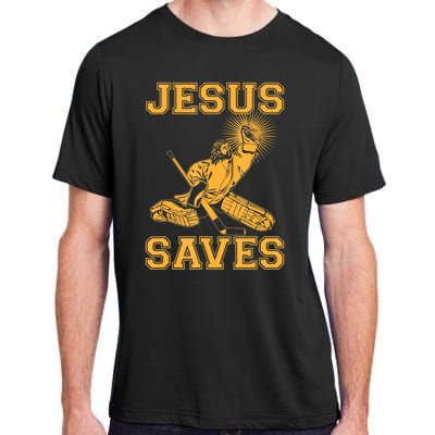 Jesus Saves Hockey Adult ChromaSoft Performance T-Shirt