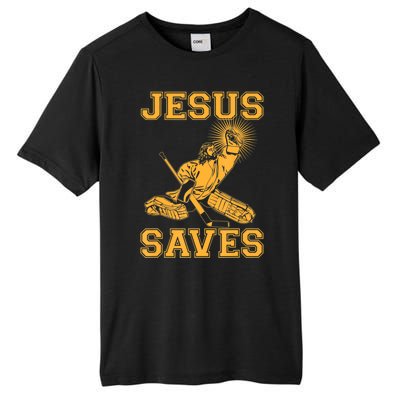 Jesus Saves Hockey Tall Fusion ChromaSoft Performance T-Shirt