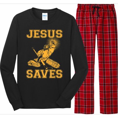 Jesus Saves Hockey Long Sleeve Pajama Set