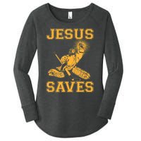 Jesus Saves Hockey Women's Perfect Tri Tunic Long Sleeve Shirt