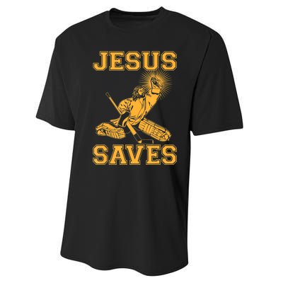 Jesus Saves Hockey Performance Sprint T-Shirt