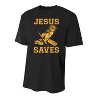 Jesus Saves Hockey Youth Performance Sprint T-Shirt