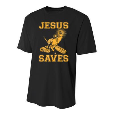 Jesus Saves Hockey Youth Performance Sprint T-Shirt