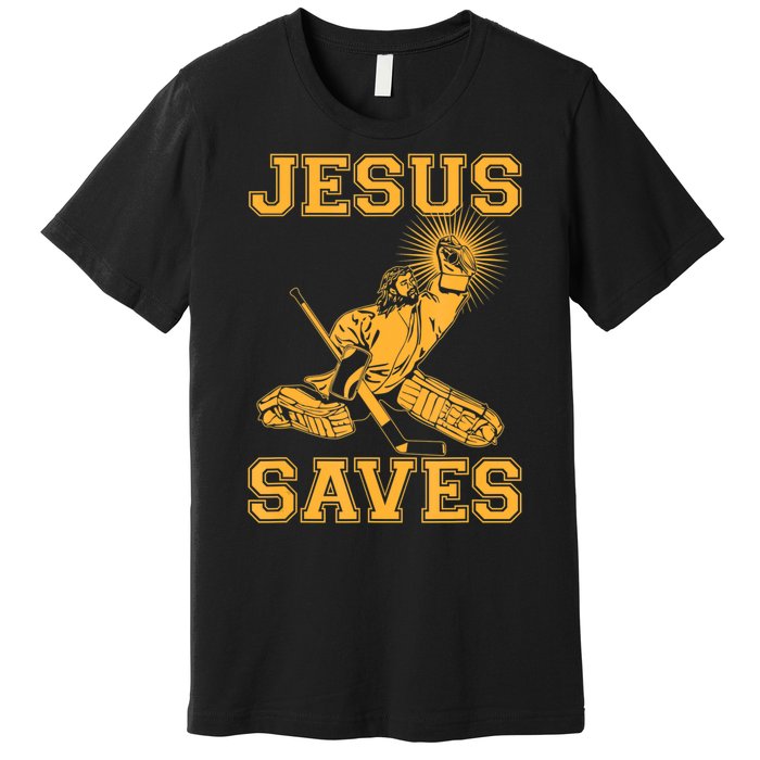 Jesus Saves Hockey Premium T-Shirt