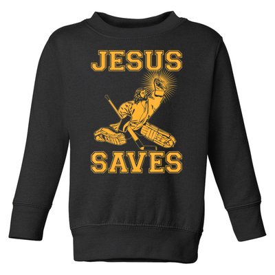 Jesus Saves Hockey Toddler Sweatshirt