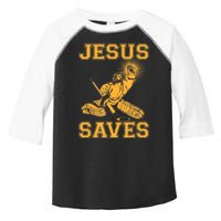 Jesus Saves Hockey Toddler Fine Jersey T-Shirt