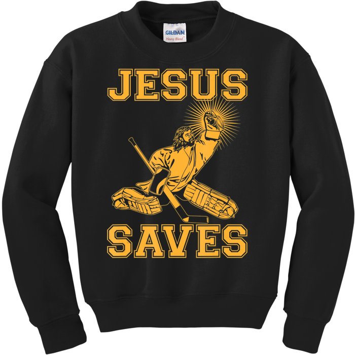 Jesus Saves Hockey Kids Sweatshirt