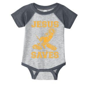 Jesus Saves Hockey Infant Baby Jersey Bodysuit