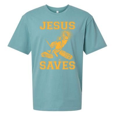 Jesus Saves Hockey Sueded Cloud Jersey T-Shirt